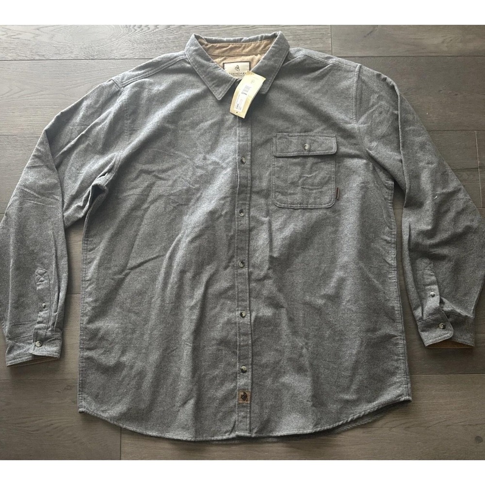 Legendary Whitetails Shirt Mens 3XLT Gray Buck Camp Flannel Long Sleeve Button